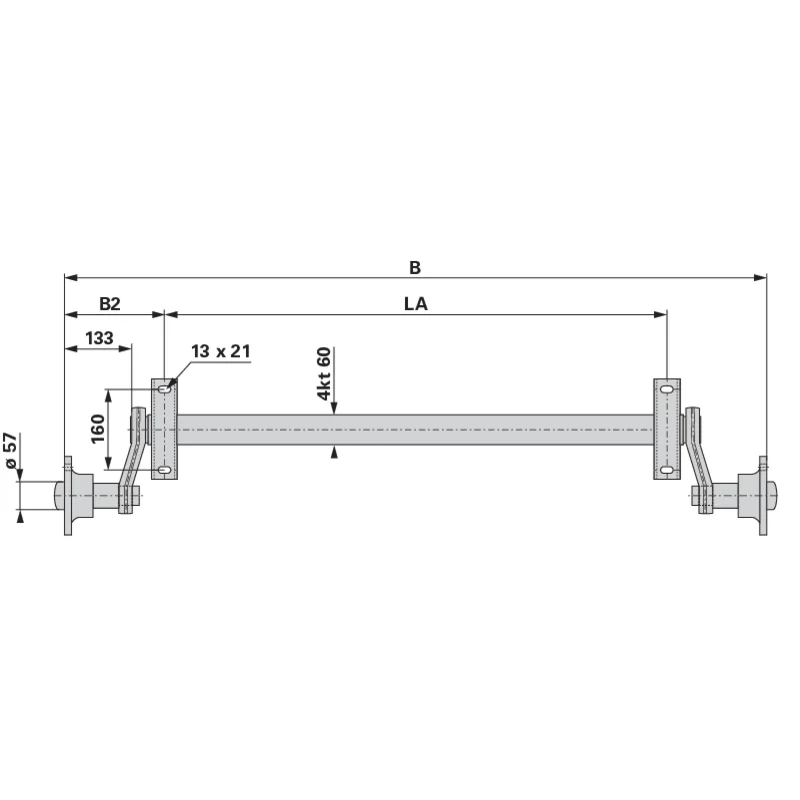 Knott - 6A2036.004 - Laufachse