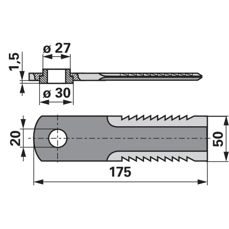 MWS - 755875 - Häckslermesser