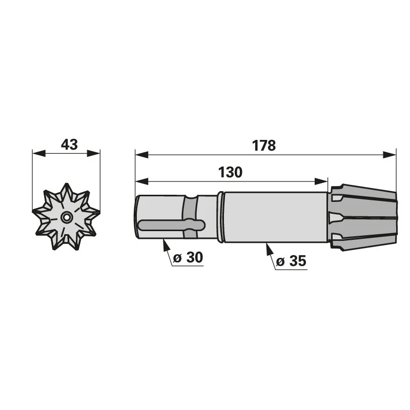 Pöttinger - 00+286.80.002.0 - Ritzelwelle