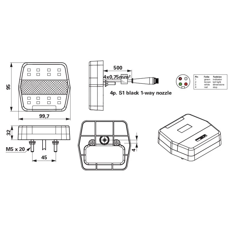 Sanube - 3H3158-075 - LED Rueckleuchte