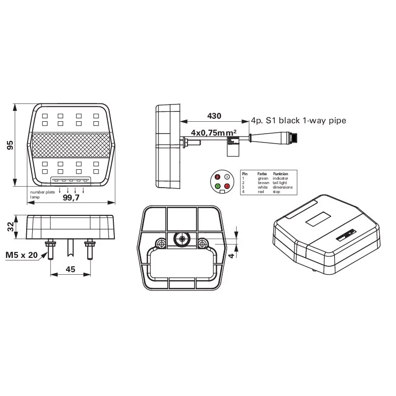 Sanube - 3H3158-076 - LED Rueckleuchte