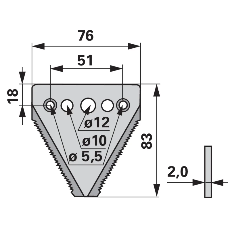 Schröckenfux - 257097 - Mähmesserklinge (Pack of 25)