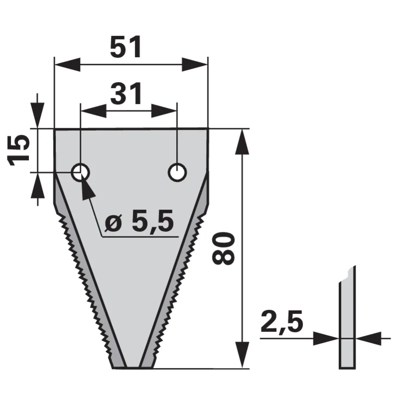 Schröckenfux - 26162 - Mähmesserklinge (Pack of 25)