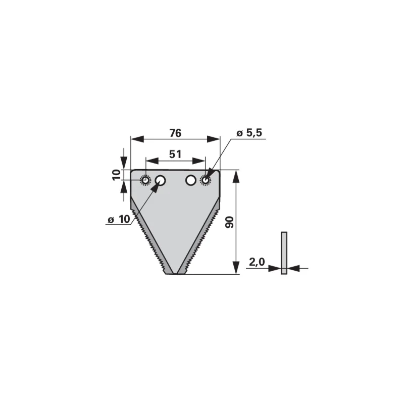 Schröckenfux - BCS59014 - Mähmesserklinge (Pack of 25)