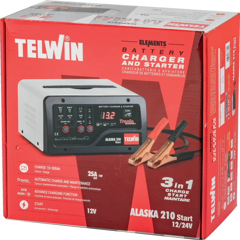 Telwin - 807577 - Batterielade- Startergerät