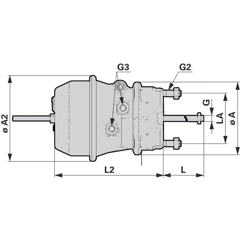 Wabco - 9253761210 - Doppelmembranzylinder