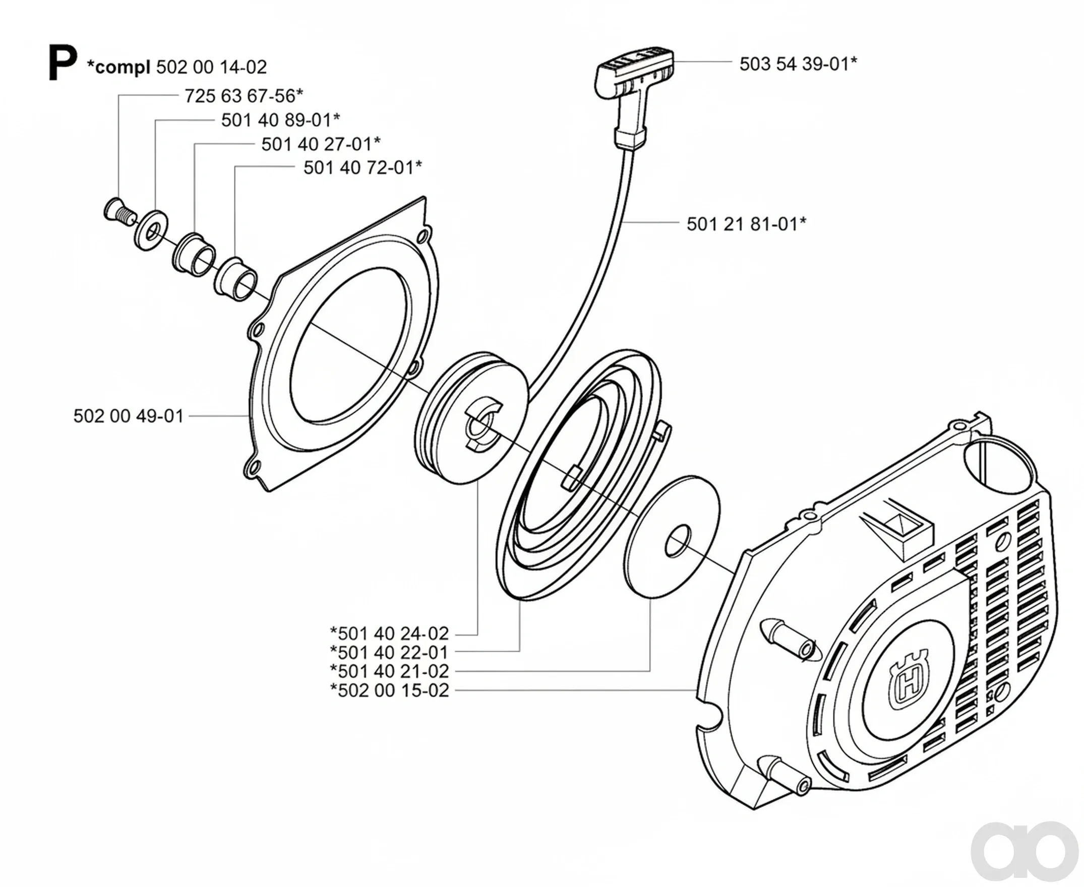 Husqvarna - 501402402 - Starterrolle