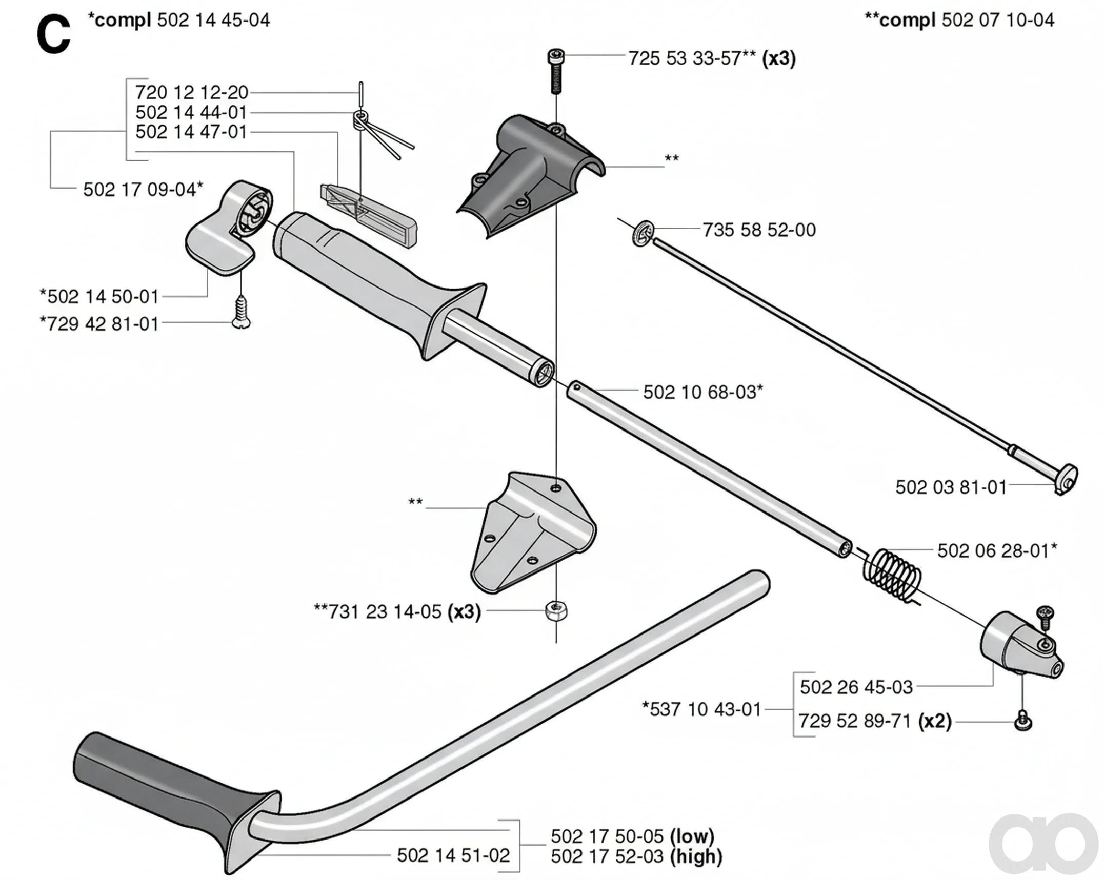Husqvarna - 502038101 - Flexibler Schaft
