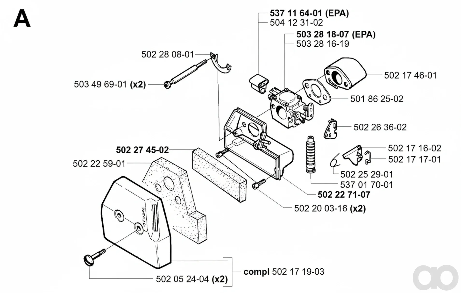 Husqvarna - 502171903 - Filter Deckel