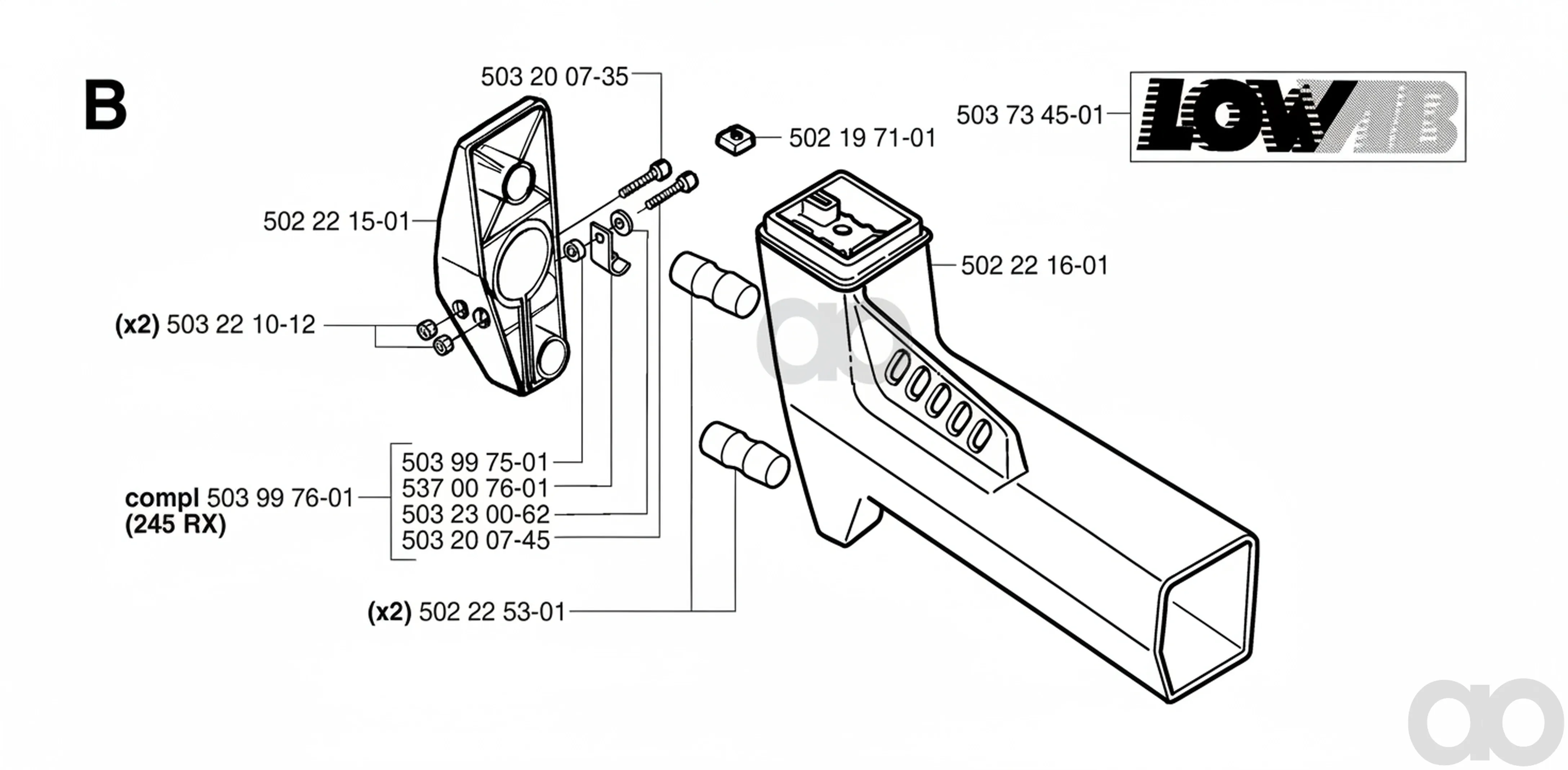 Husqvarna - 502225301 - Antivibrationselement