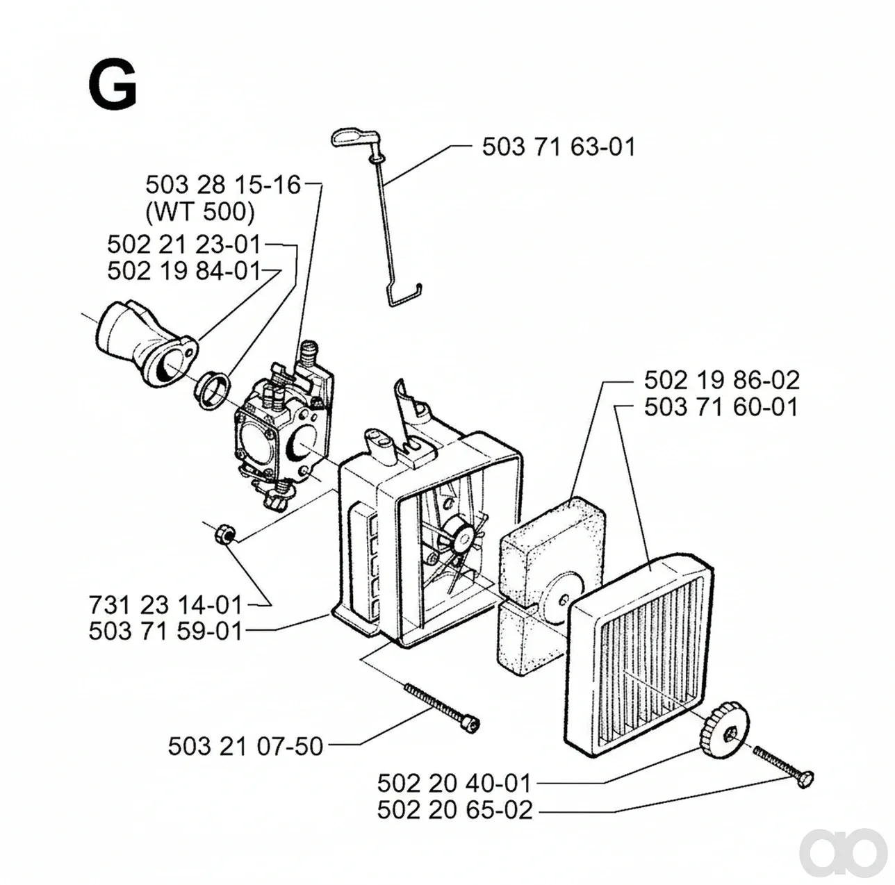 Husqvarna - 503281516 - Vergaser (WT 500)