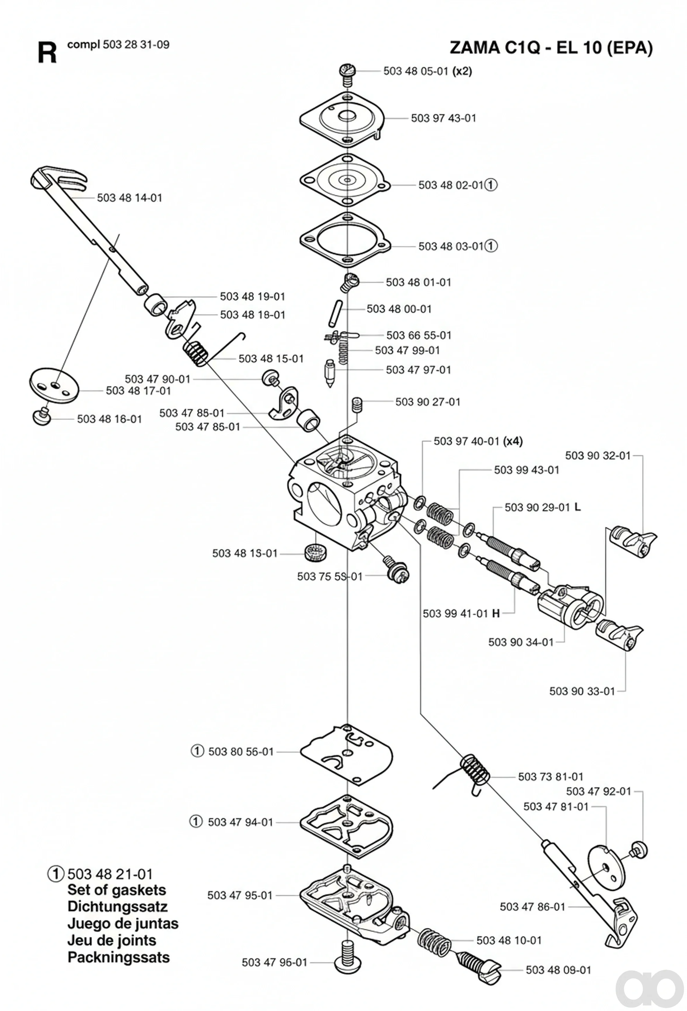 Husqvarna - 503482101 - Membransatz
