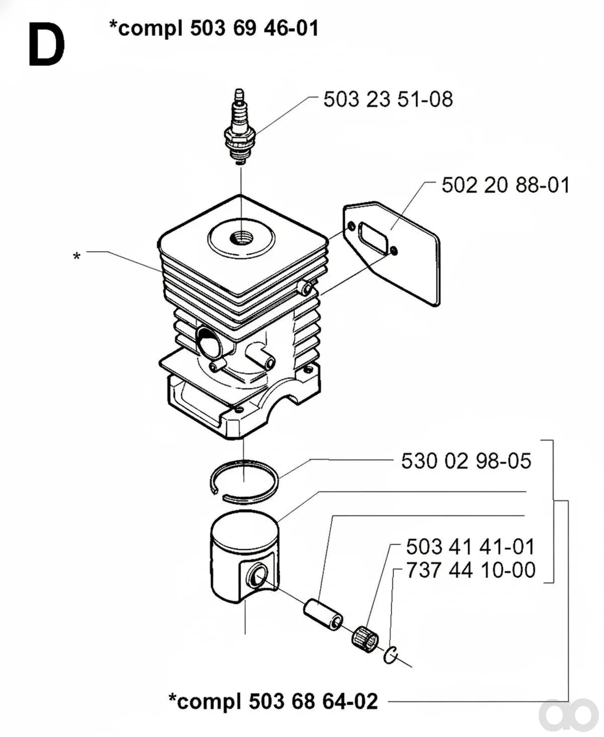 Husqvarna - 503694601 - Kolben