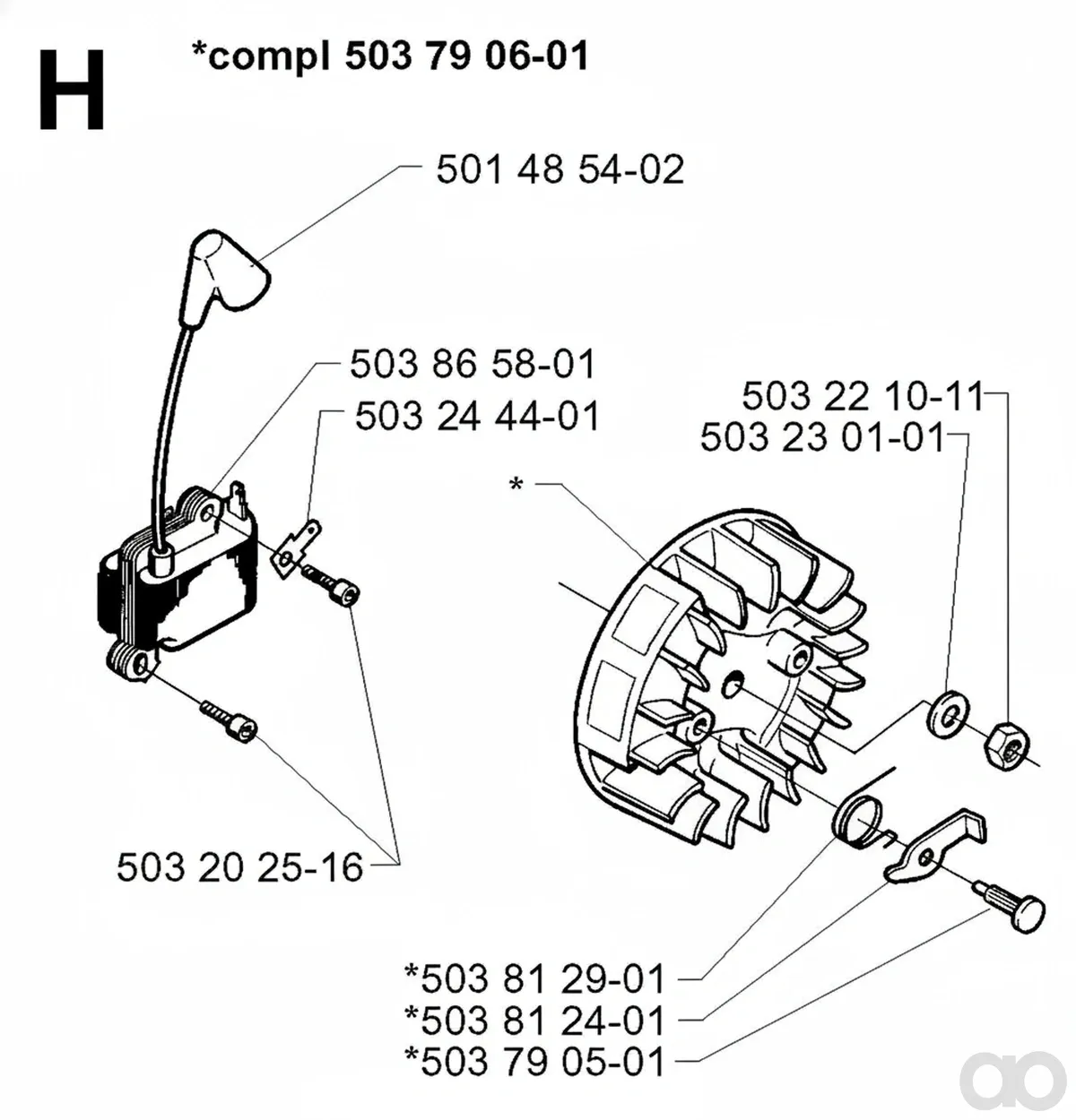 Husqvarna - 503790601 - Schwungrad