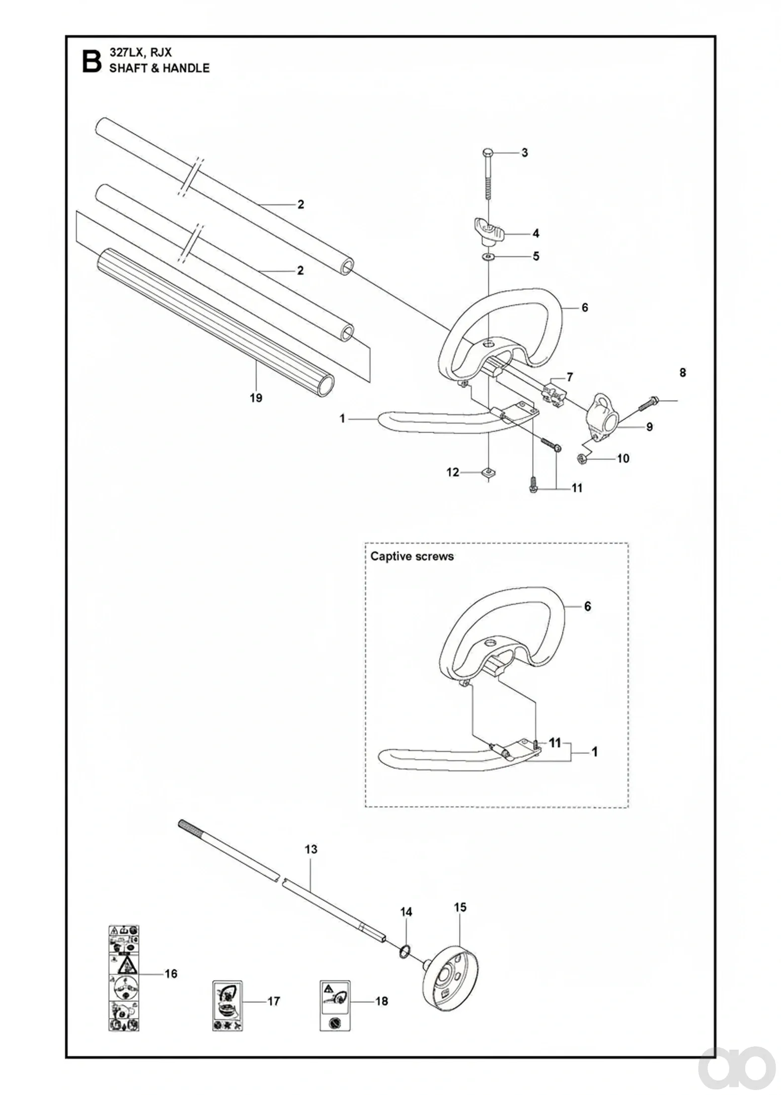Husqvarna - 503888801 - Rohr (L=1483mm Diameter 24mm)