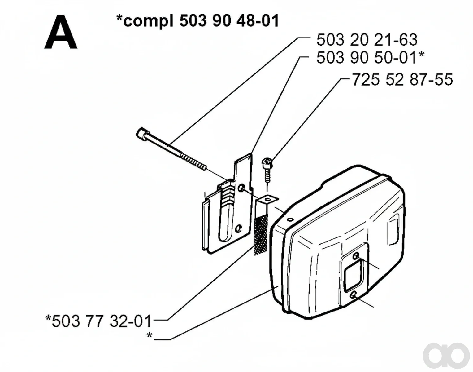 Husqvarna - 503905001 - Abgasleitung