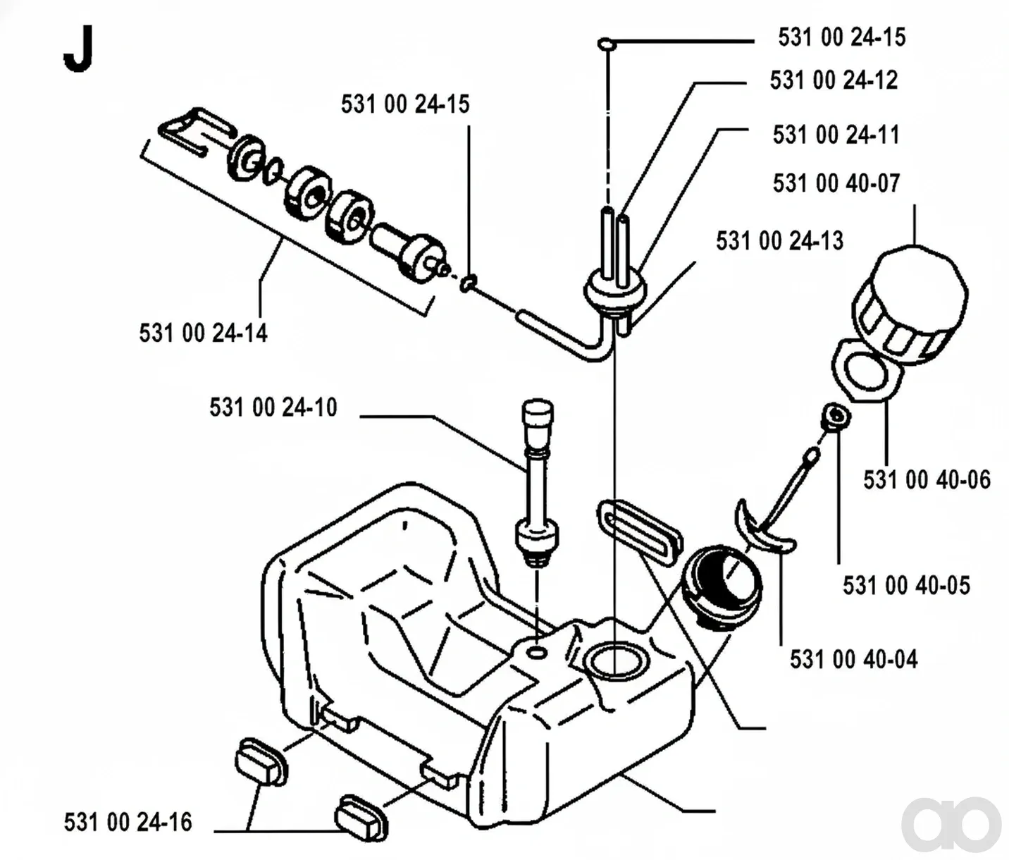 Husqvarna - 531002407 - Tank (125)