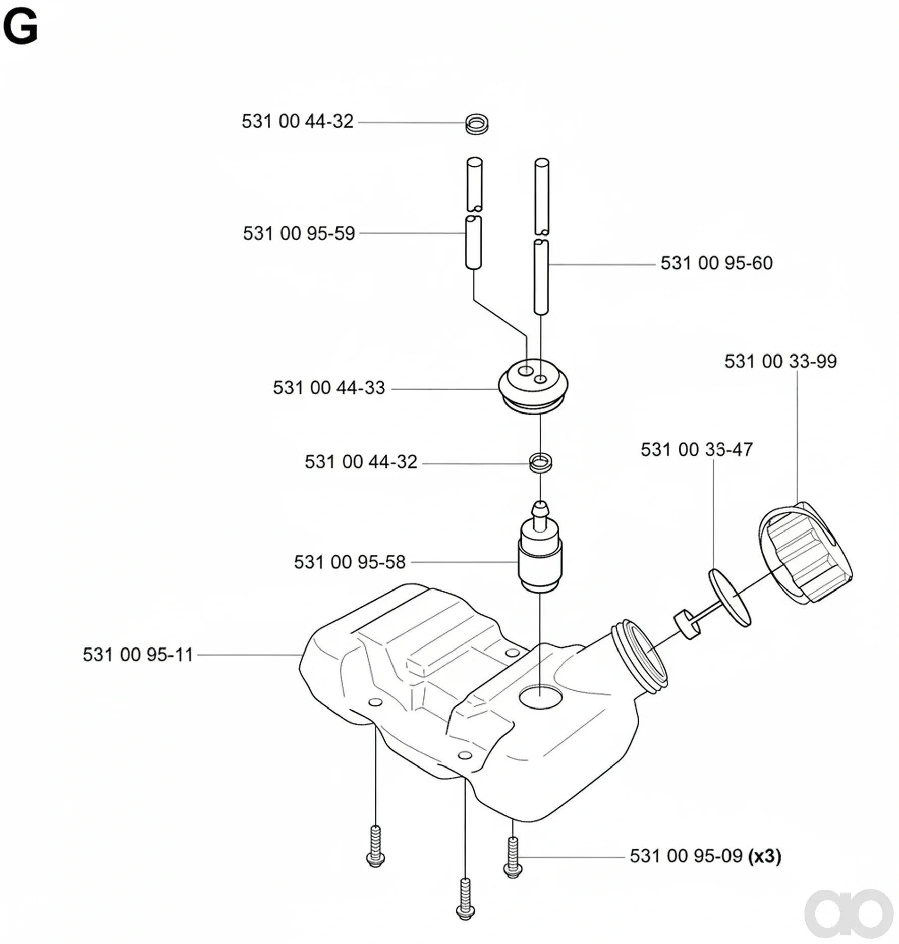 Husqvarna - 531003399 - Tankdeckel