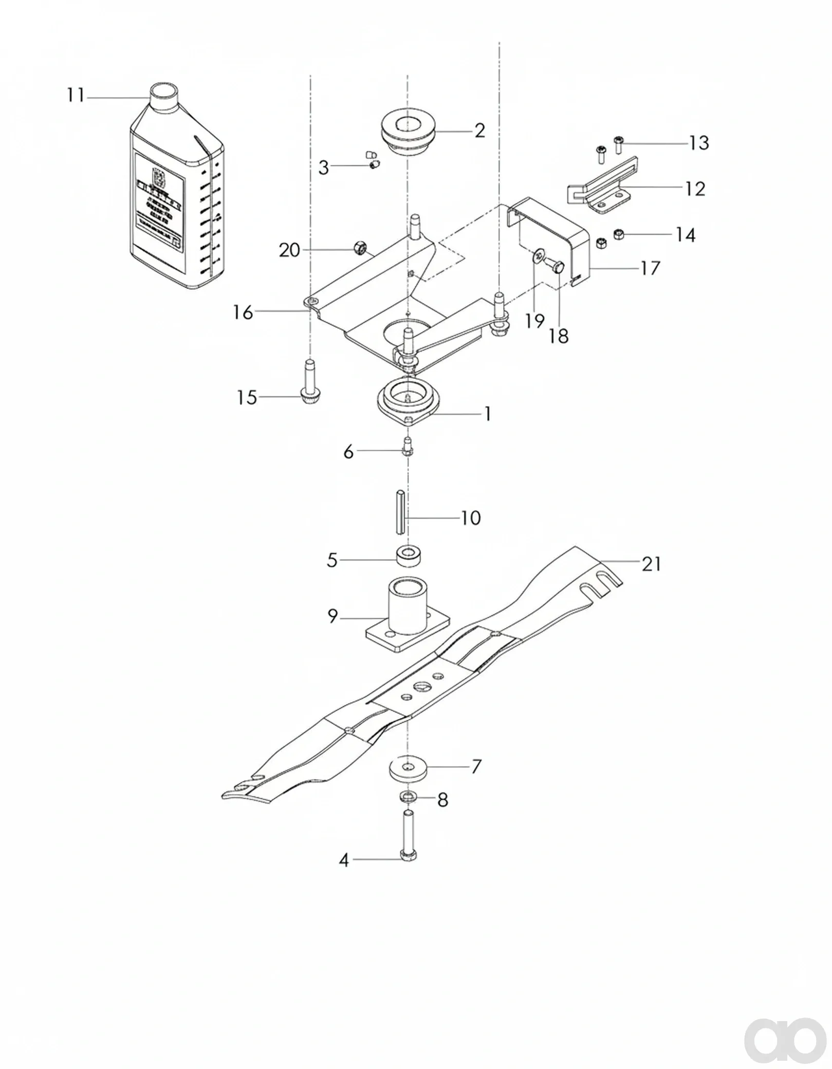 Husqvarna - 539130595 - Halterung-Wellenstuetz, BLK