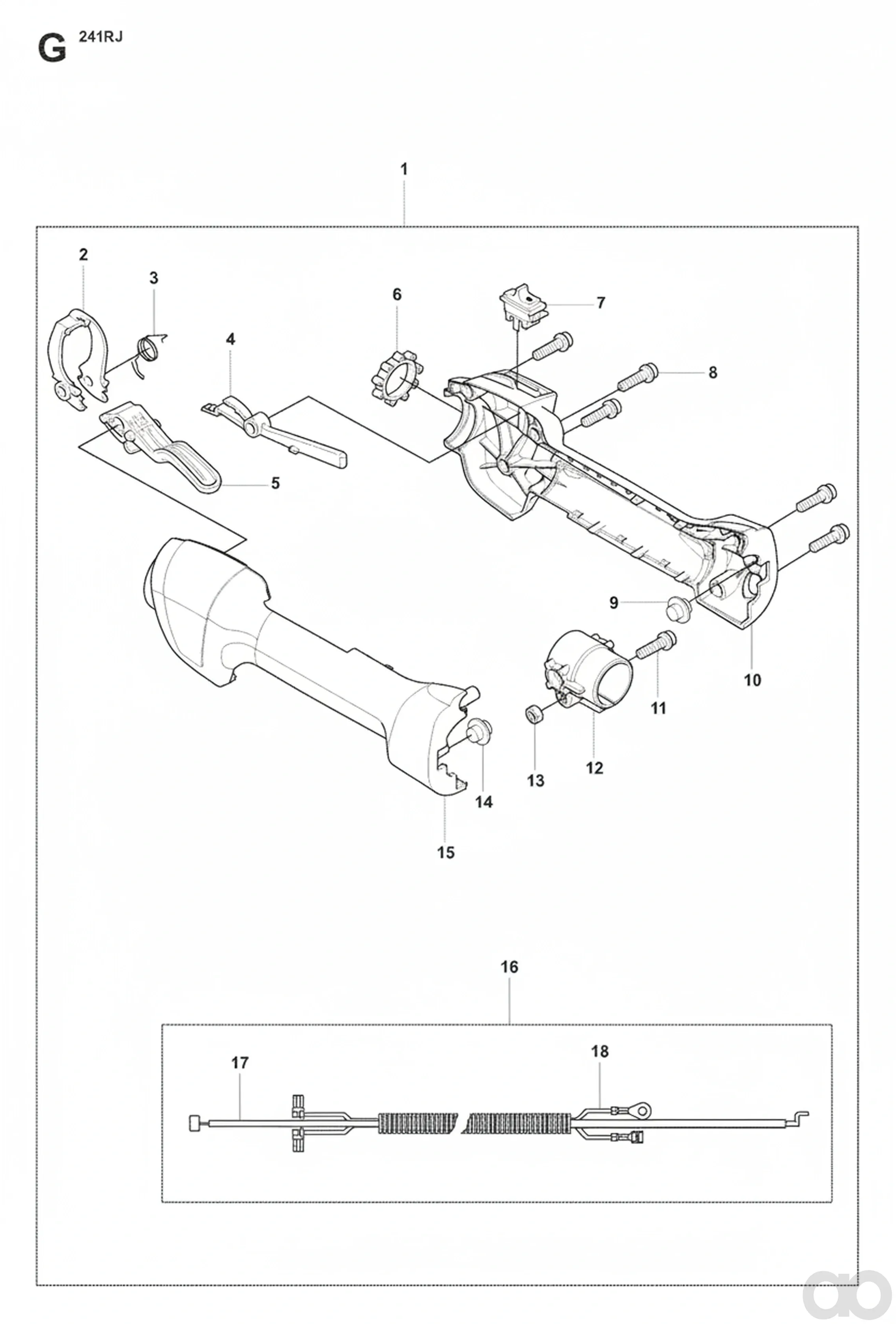 Husqvarna - 544171702 - Gaszugbaugruppe
