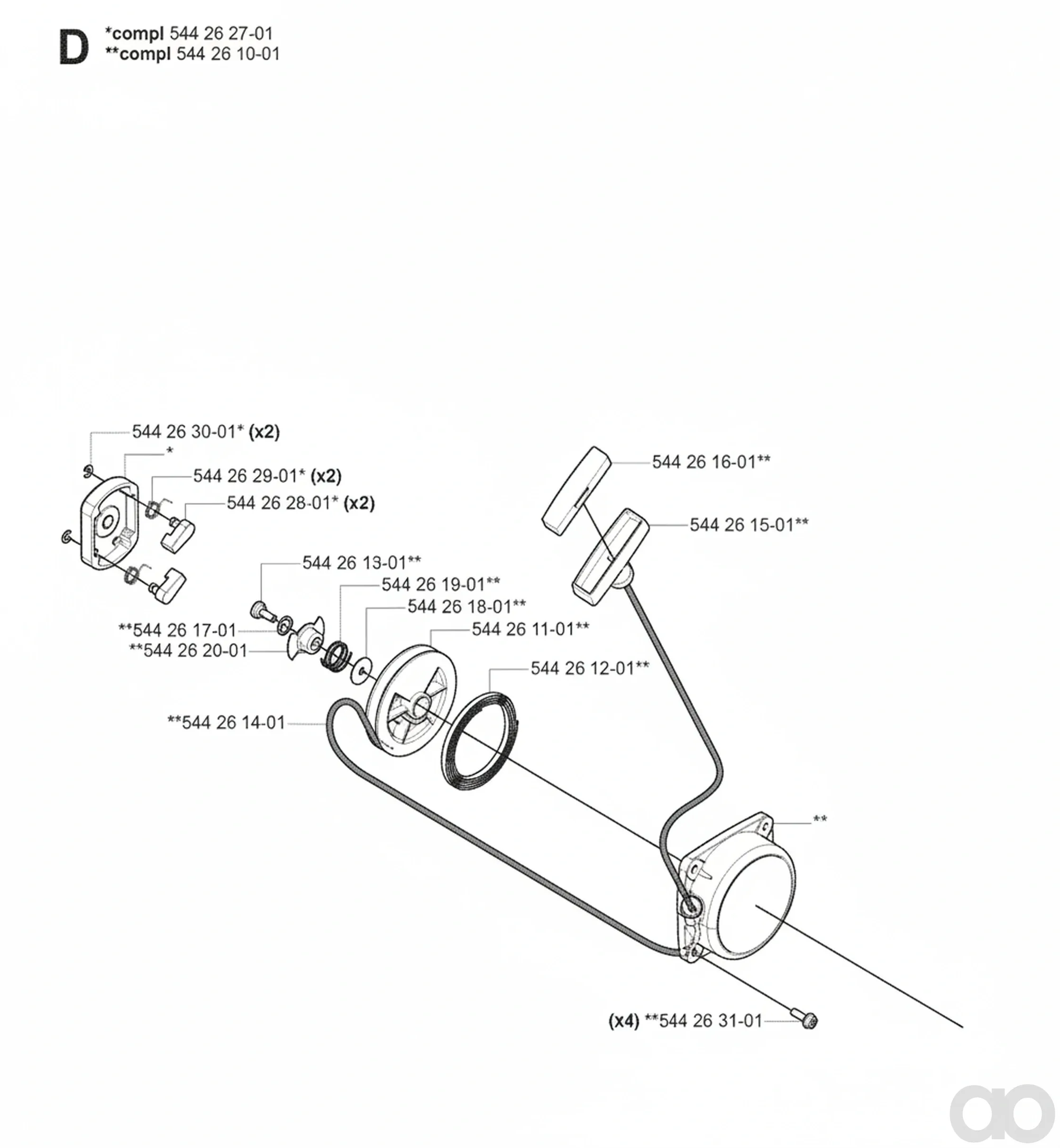 Husqvarna - 544261101 - Starterrolle