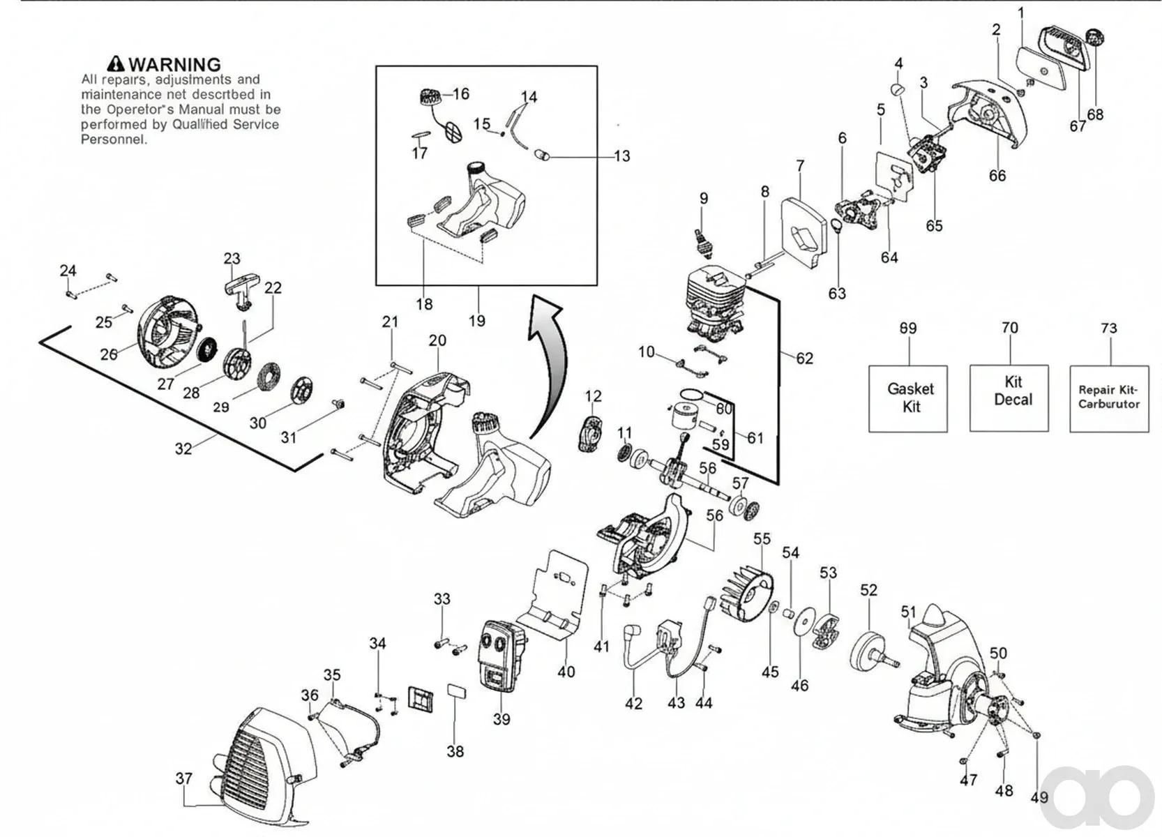 Husqvarna - 545008084 - Dichtungssatz (Enthaelt 5,7,10,11,17,40,63,69)