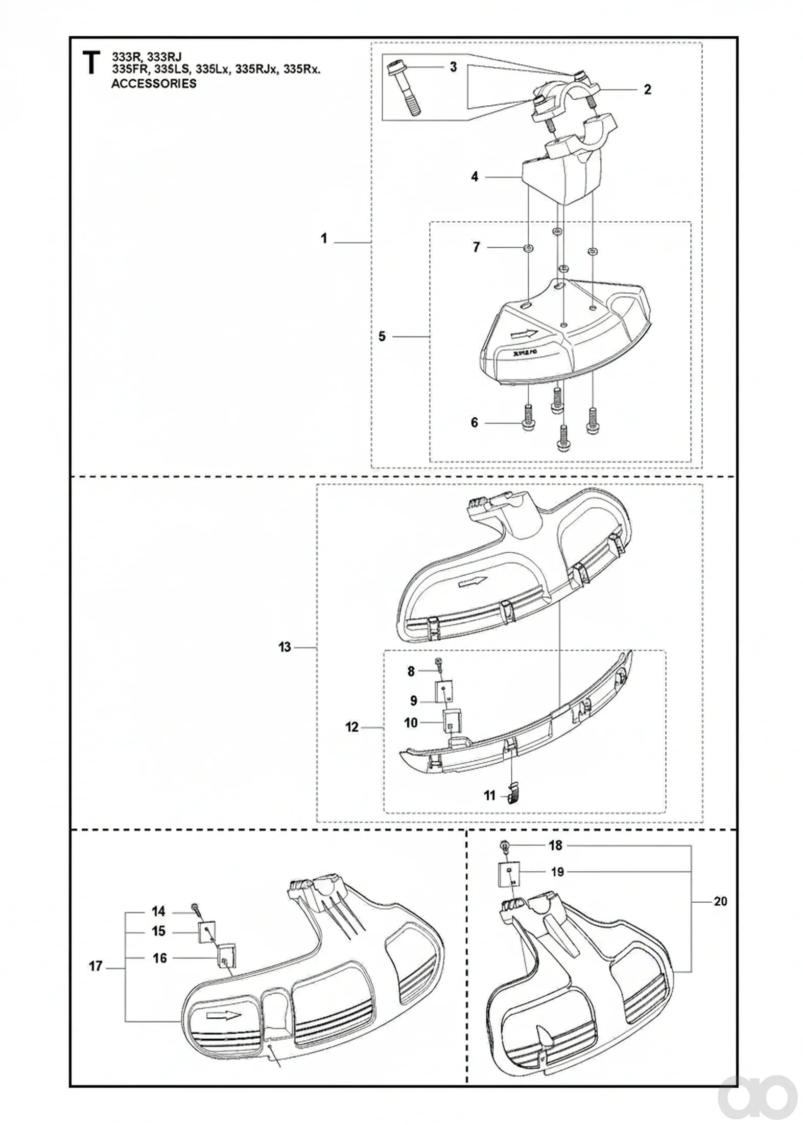 Husqvarna - 574530601 - Klammer (Ersatzteil inkl. Schrauben Pos. 3)