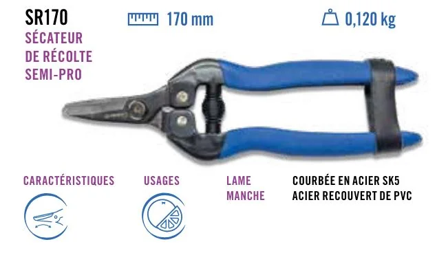 Iseki - SR170 - Ernteschere Pro mit gebogener Klinge