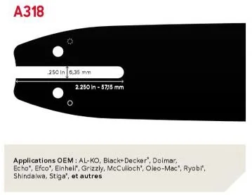 Oregon - 104MLEA318 - Micro-Lite-Führungsschiene 25 cm