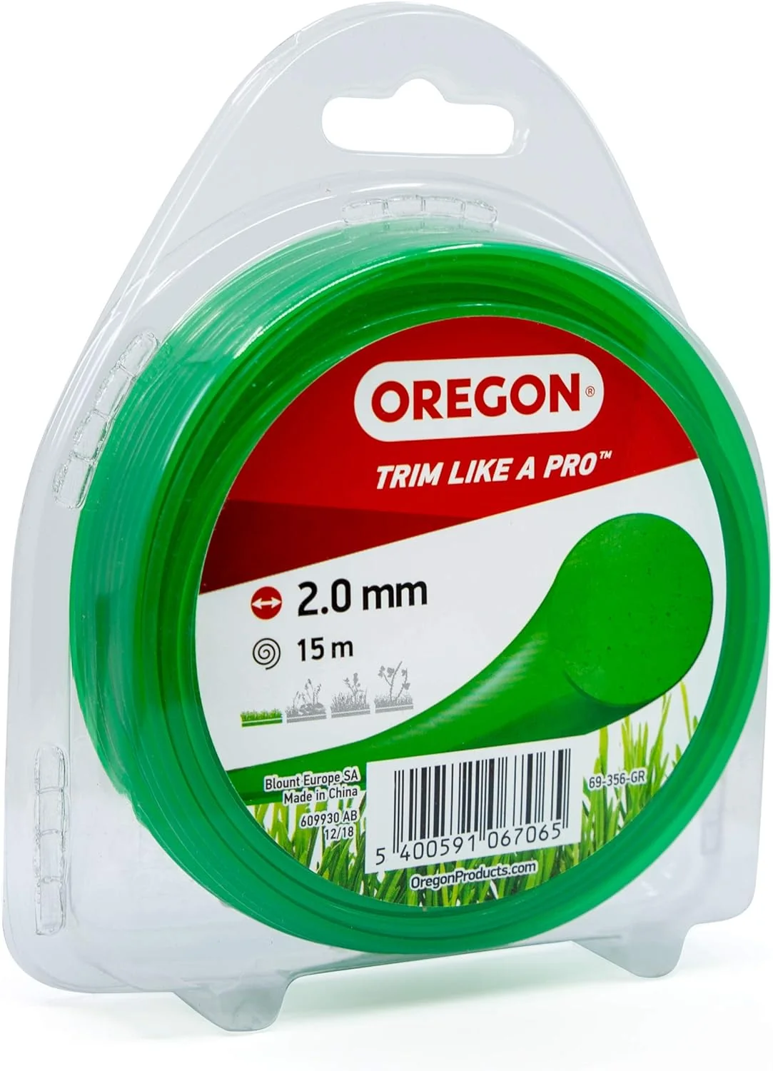 Oregon - 69356GR - Grüne runde Linie 2,0 MM 15M