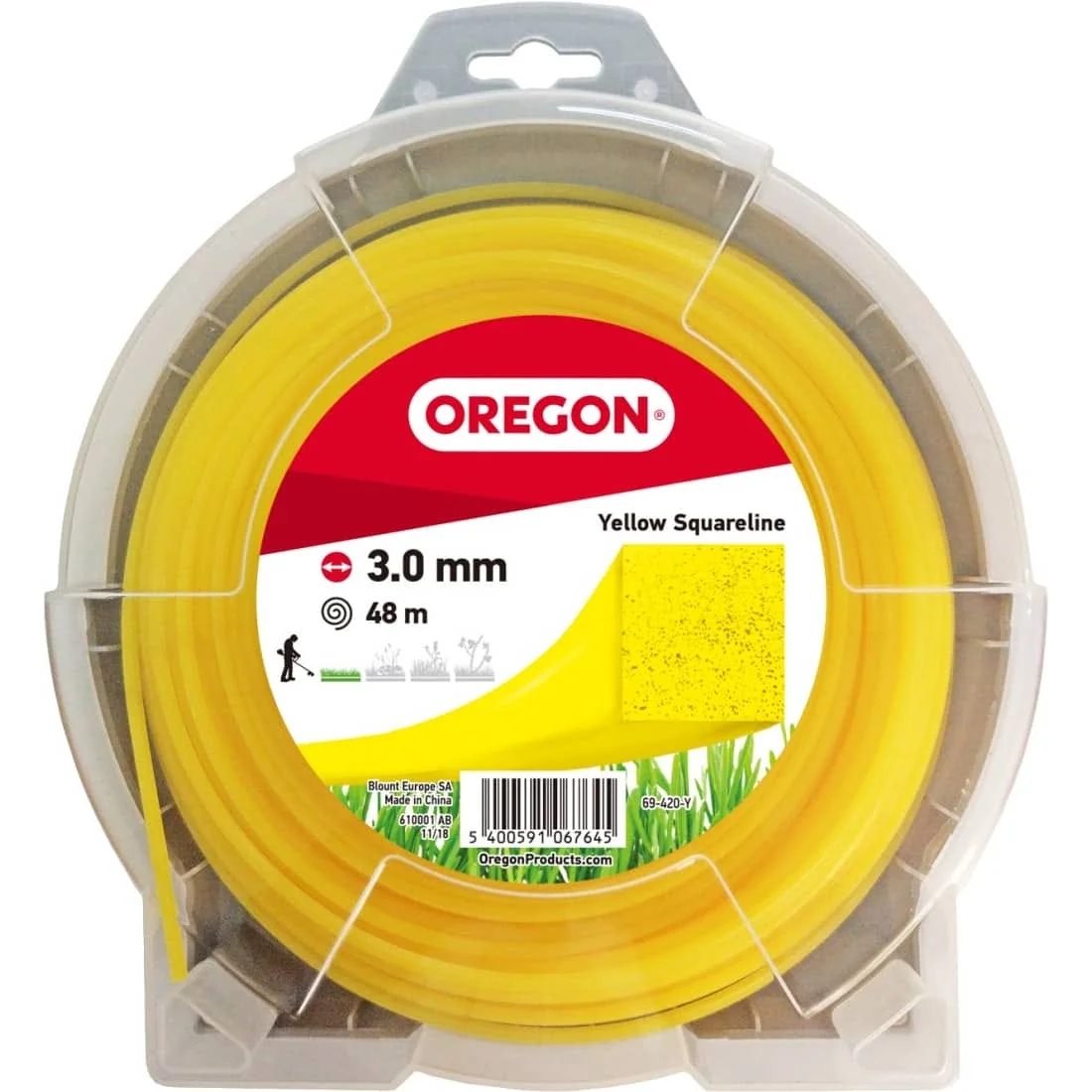 Oregon - 69420Y - Gelbe quadratische Linie 3,0 mm x 48 m