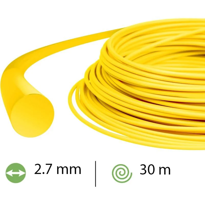 Rotary - 105CL14 - Gelbe runde Mähfaden .105 Zoll/2,7 mm 30 m Outlast