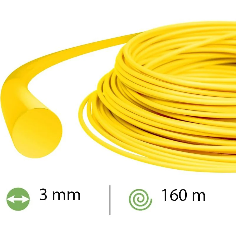 Rotary - 120S39 - Gelbe runde Mähfaden .120 Zoll/3,0 mm 160 m Outlast