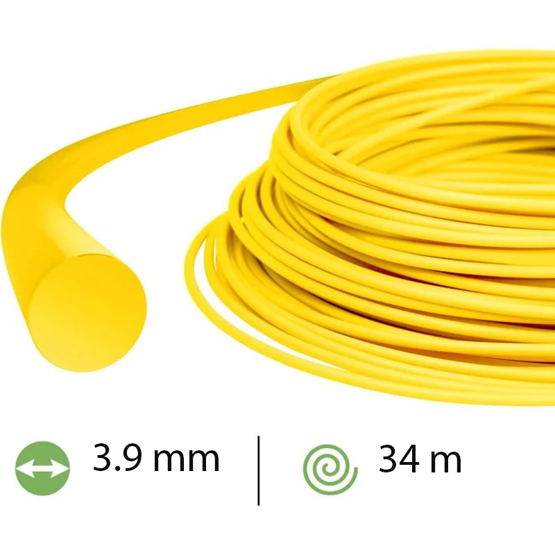 Rotary - 155DL12 - Gelbe runde Linie .155 Zoll/3,9 mm 34 m Outlast