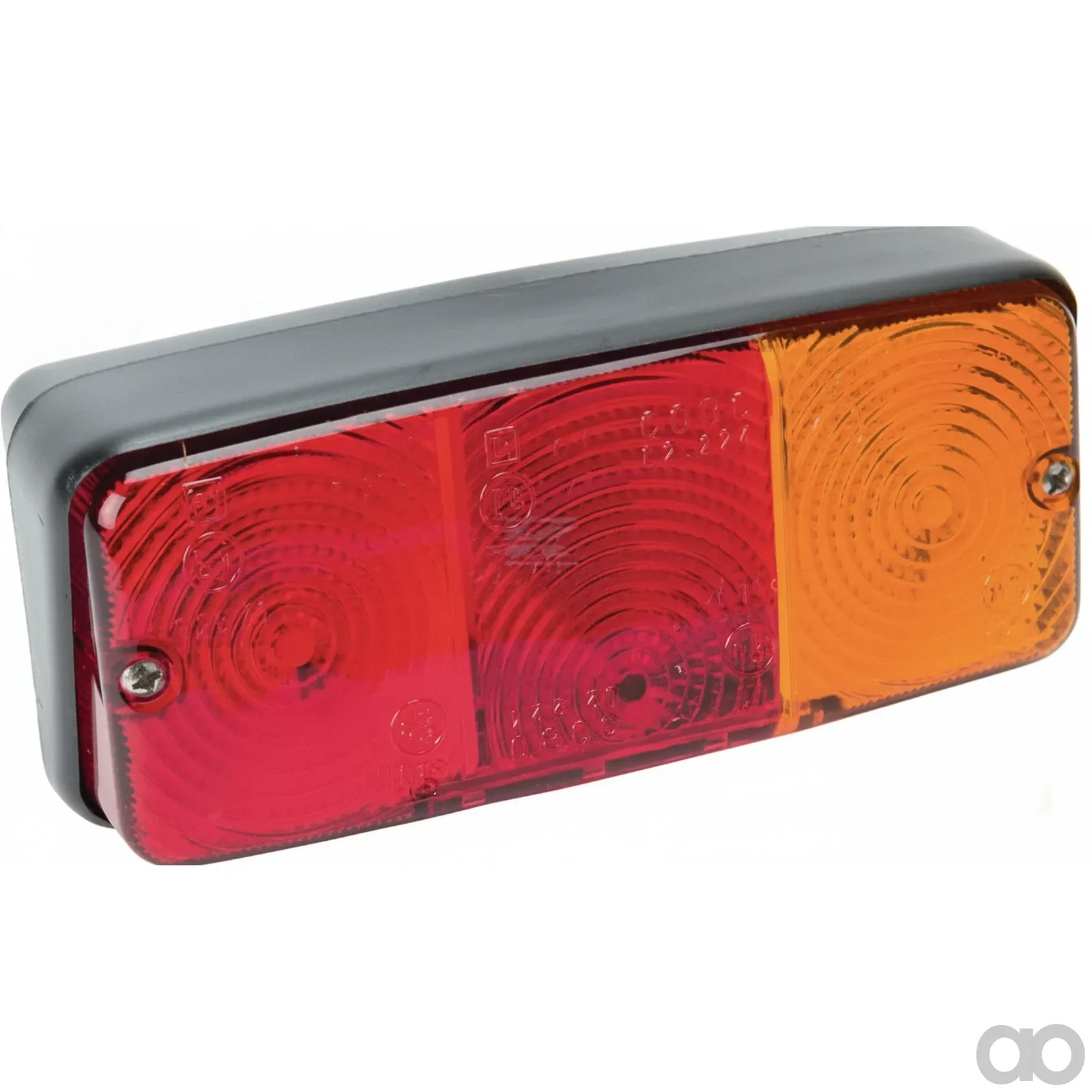 Kramp - 02225000 - Rueckleuchte rechteckig, rot/bernstein, verschraubt, 160x AMP-Stecker, Cobo – Rechts