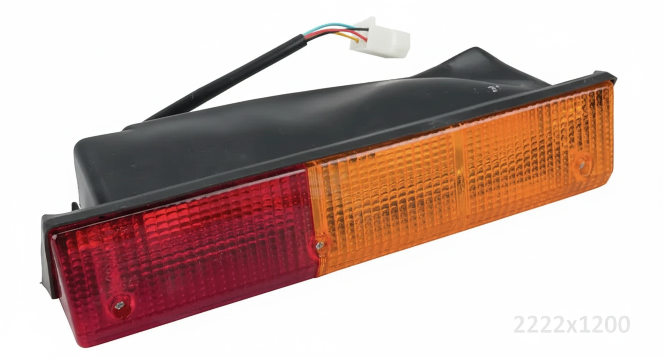 Kramp - 02655000 - Ruecklicht RH rechteckig, rot/bernstein, verschraubt, 305x62mm Deutsch-Stecker, Cobo