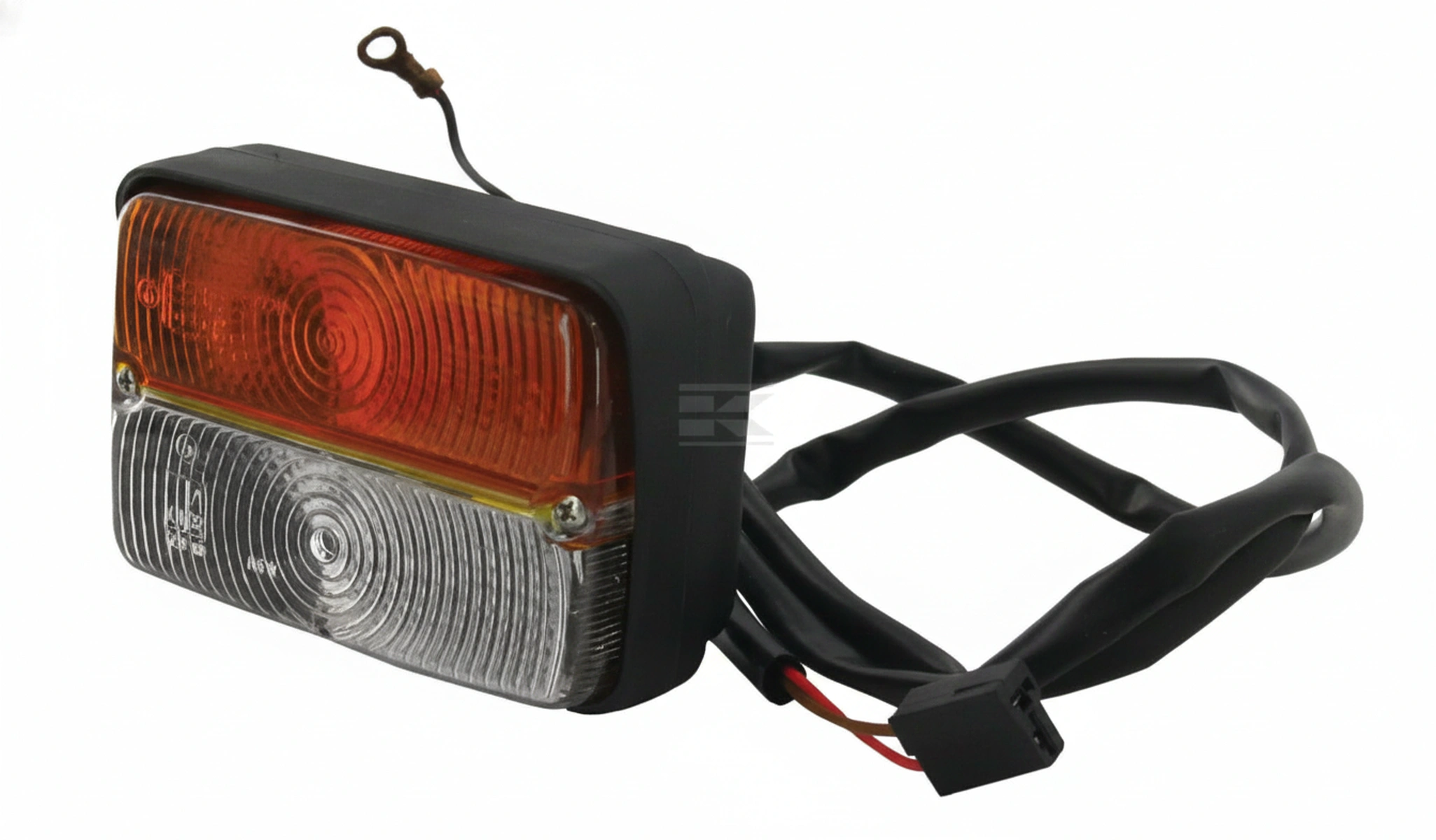 Kramp - 03235000 - Richtungs- und Standlicht Halogen, vorne, rechteckig, 12V, orange/transparent, verschraubt, Cobo