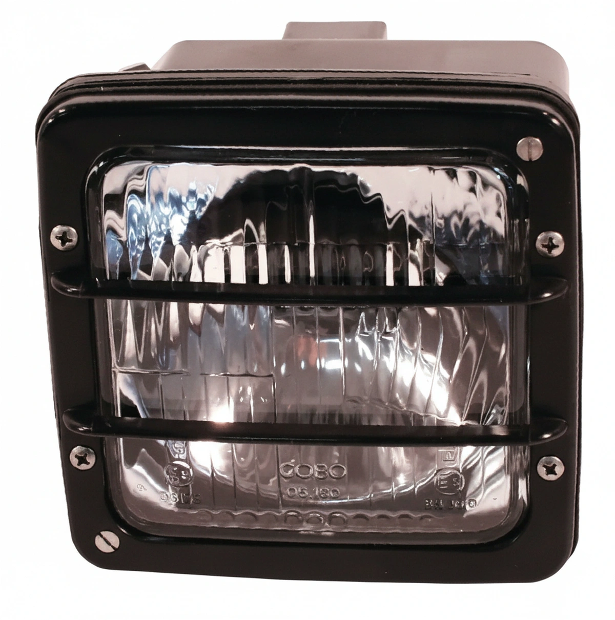 Kramp - 05203000 - Scheinwerfer Halogen, Quadratisch, 12/24V, Transparent, Schraubmontage, 140x112x112mm, Cobo