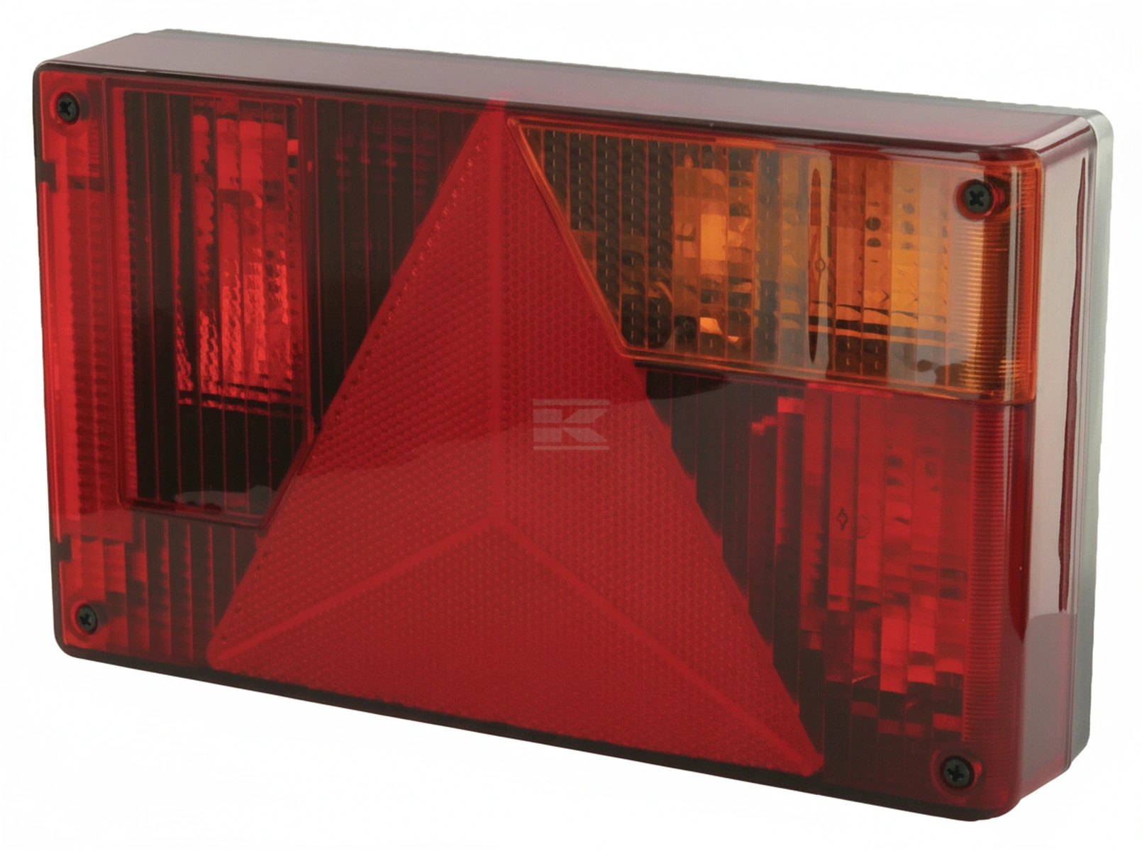 Kramp - 102070120 - Rueckleuchte Rechts Rechteckig, 12V, Orange/Rot, Verschraubt, 238x52x138mm AMP-Stecker, Jokon