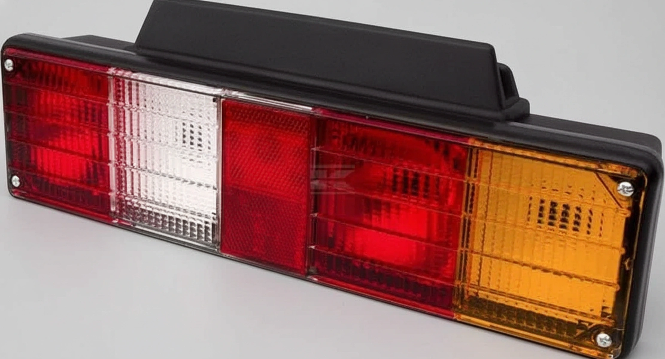 Kramp - 1400680600 - Rueckleuchte LH Rechteckig, 12/24V, Orange/Weiss/Rot, Verschraubt, 396x104mm, Promot