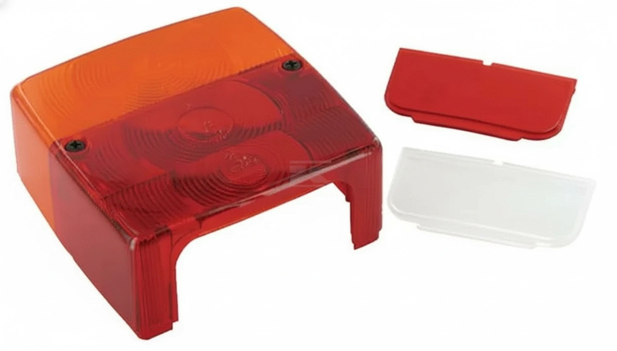 Kramp - 190020410 - Lichtlinse, rot/transparent/bernsteinfarben, quadratisch LH/RH/hinten Jokon