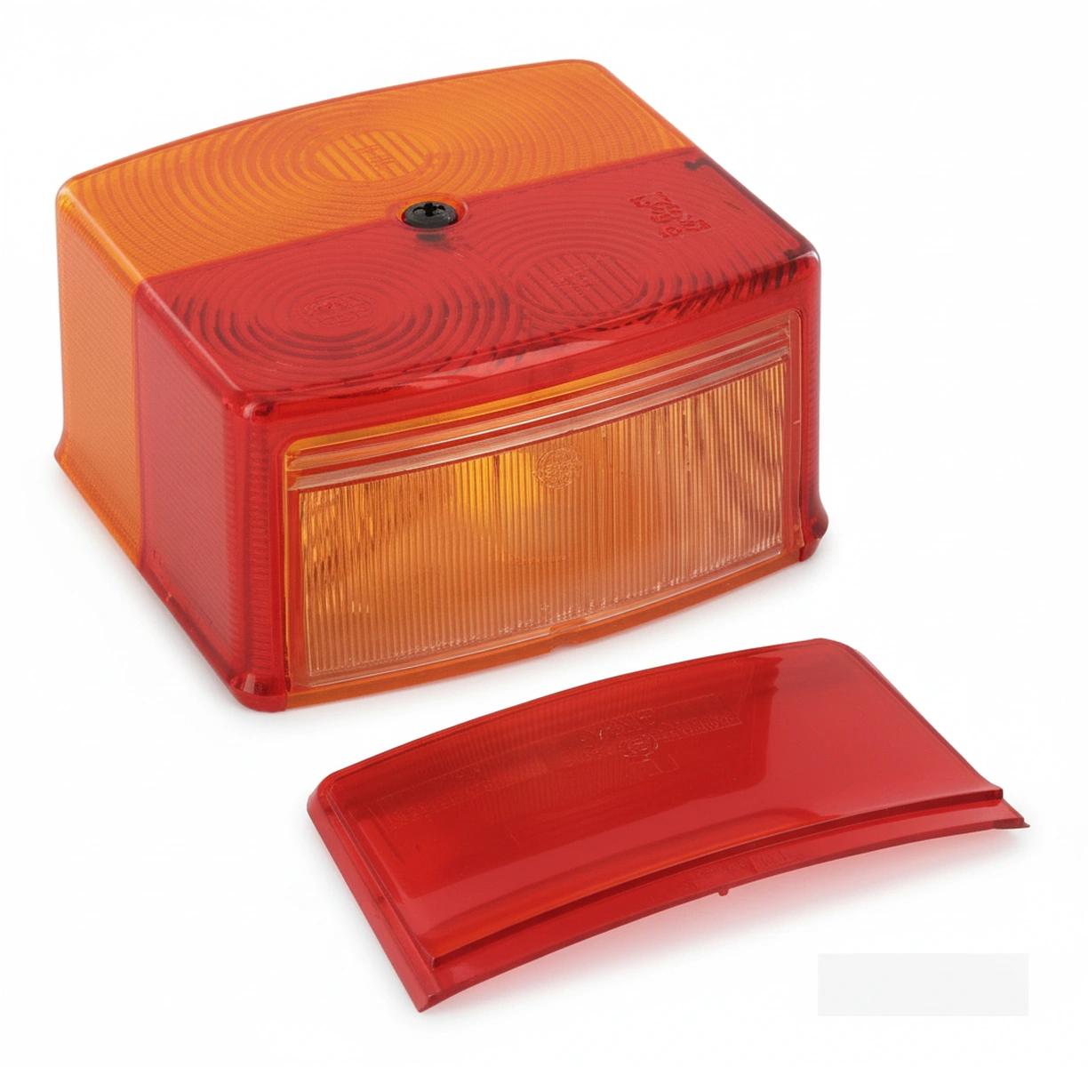 Kramp - 196037120 - Leichte Linse, rot/transparent/bernsteinfarben, quadratisch hinten/rechts Jokon