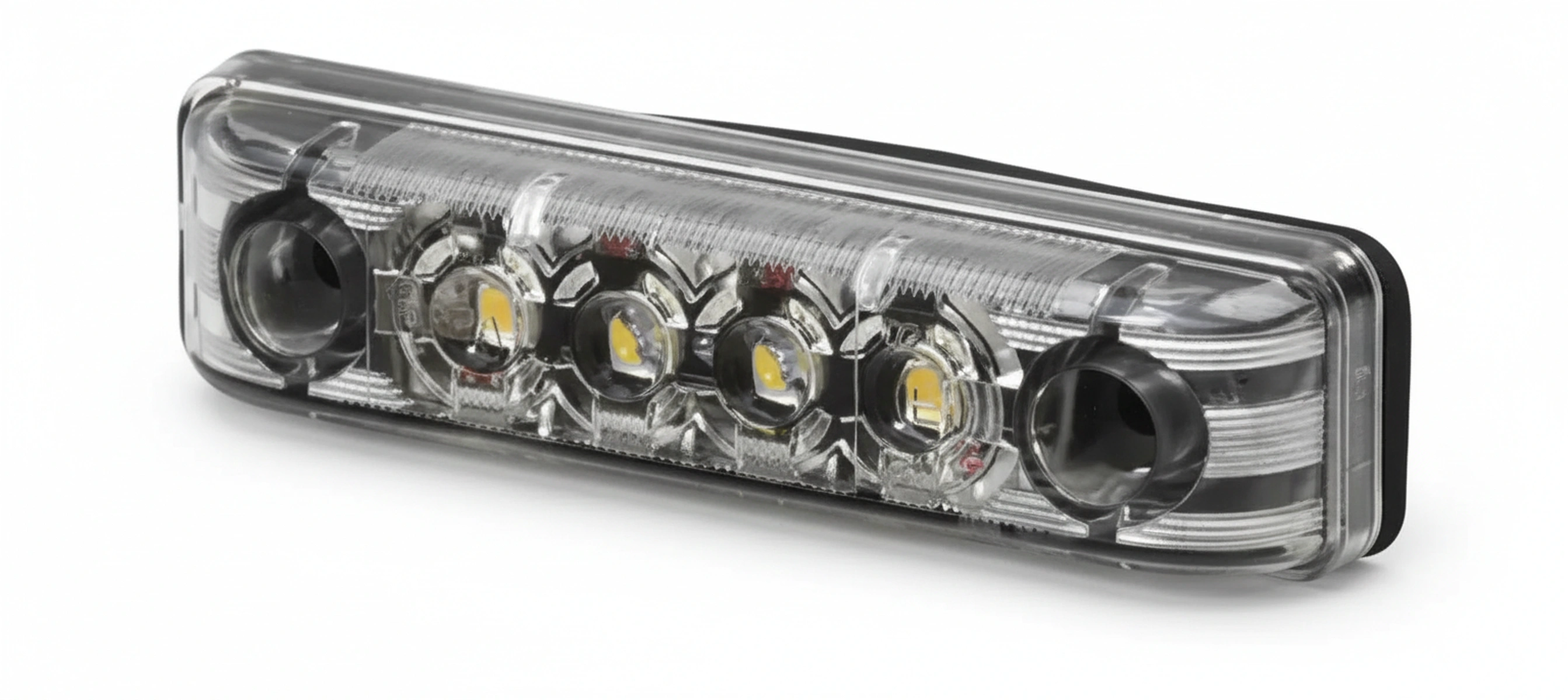 Kramp - 2PG357010021 - Positionsleuchte LED, Rechteckig, 12V, Weiss, Schraubmontage, 65x11x16mm, 4 LED's, Hella ValueFit