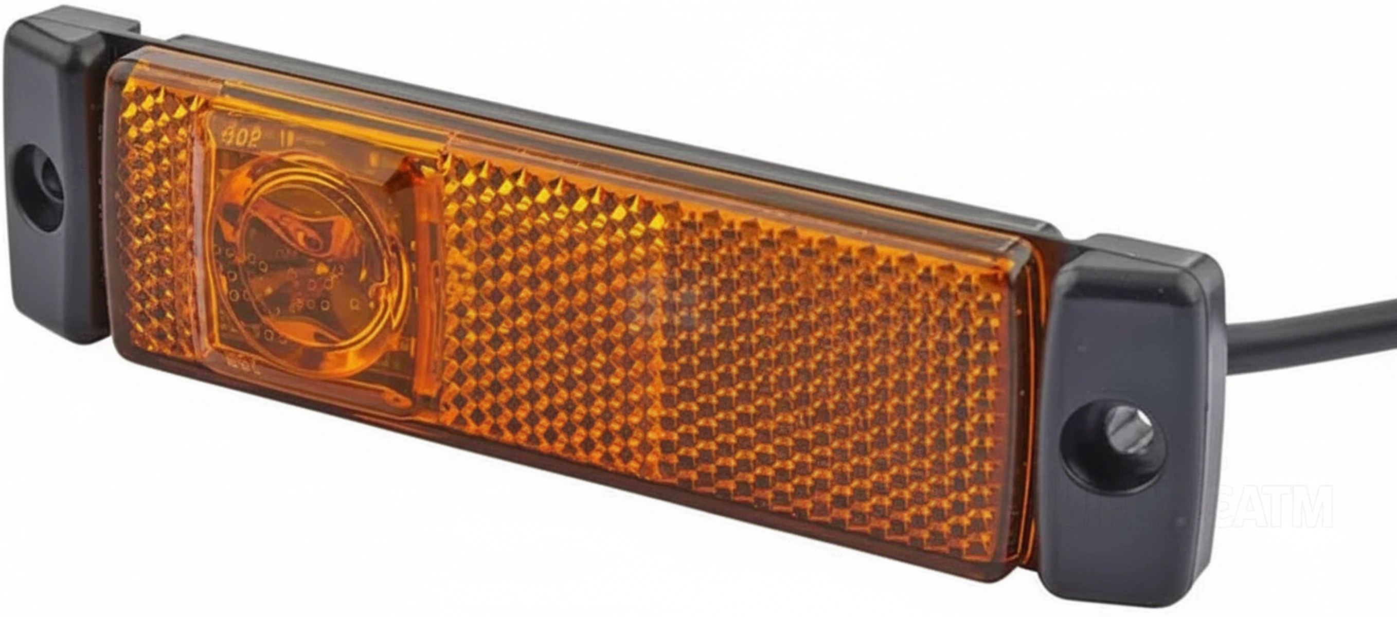 Kramp - 2PS008645011 - Marker Light 0.50W, Rectangular, 12V, Amber, Schraube On, 130x32x1 LED, Hella