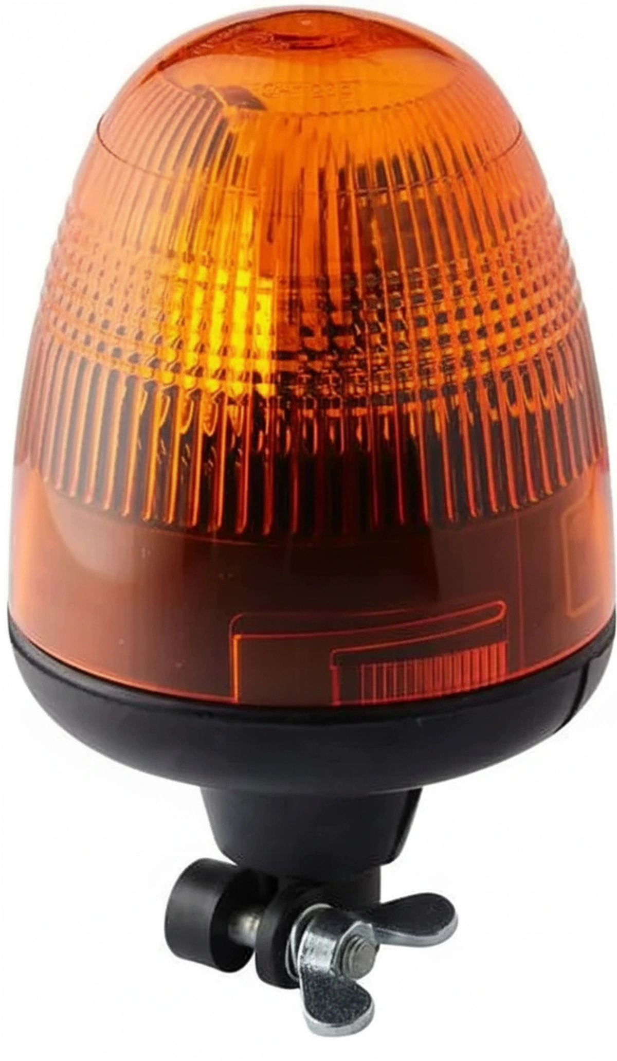 Kramp - 2RL006846011 - Rotierendes Warnlicht Halogen, Rund, 24V, Bernsteinfarben, Mastmontage, Diameter 135mm x222mm, Rotaflex von Hella