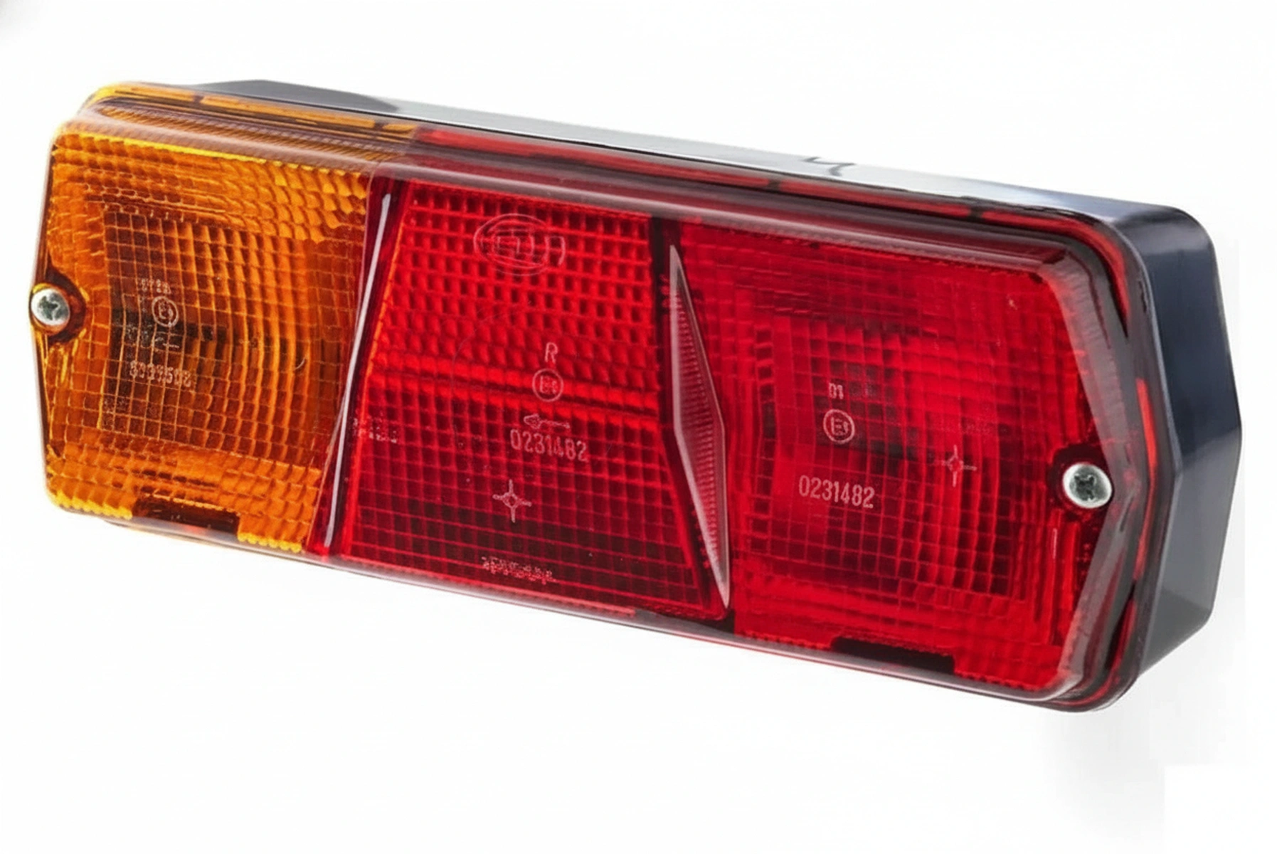 Kramp - 2SD001680271 - Rueckleuchte Rechteckig, 12/24V, Rot/Orange/Bernstein, Aufschraubbar, 201x71x76mm, Hella – Links