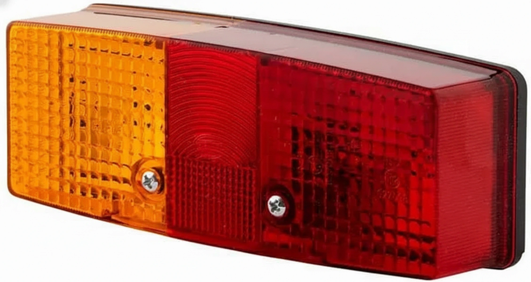 Kramp - 2SE997111011 - Rueckleuchte LH Rechteckig, 12/24V, Rot/Orange/Weiss, Verschraubt, 158x51x64mm, Hella