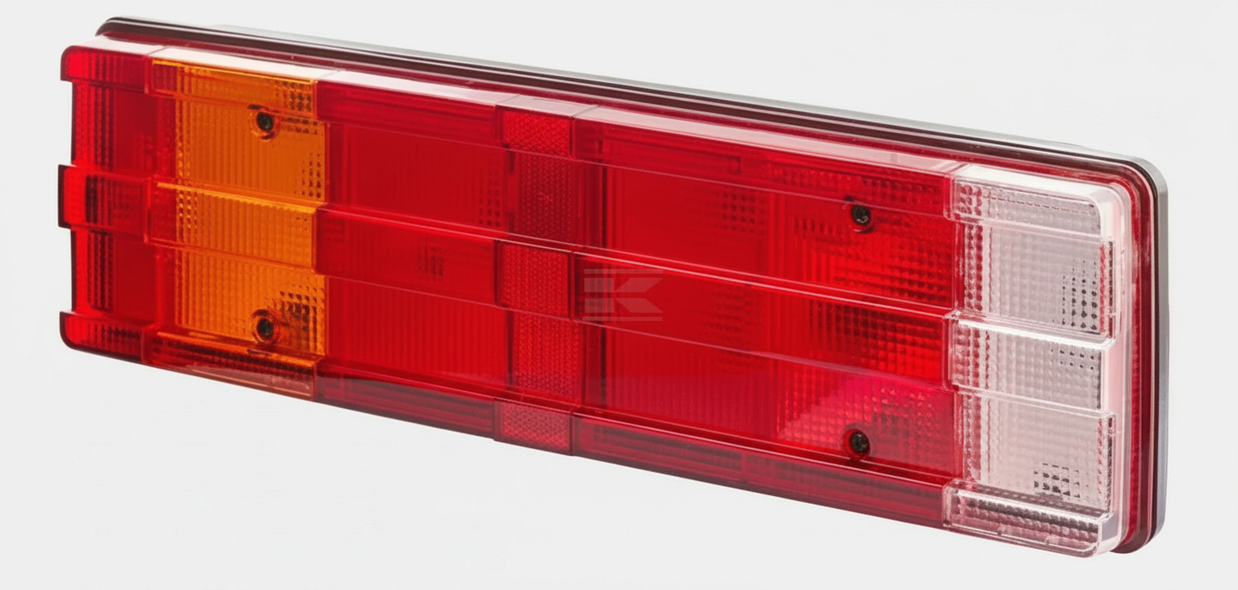 Kramp - 2VD008204111 - Rueckleuchte LH Rechteckig, 12/24V, Gelb/Transparent/Rot, Verschraubt, 465x54x134mm, Hella