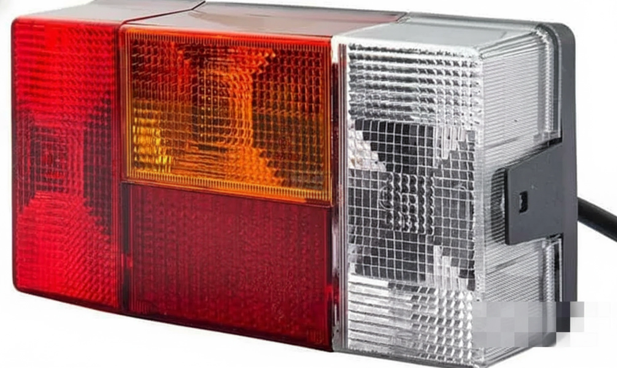 Kramp - 2VP006040111 - Rueckleuchte LH Rechteckig, 12/24V, Rot/Orange/Weiss, Verschraubt, 210x66x108mm, Hella
