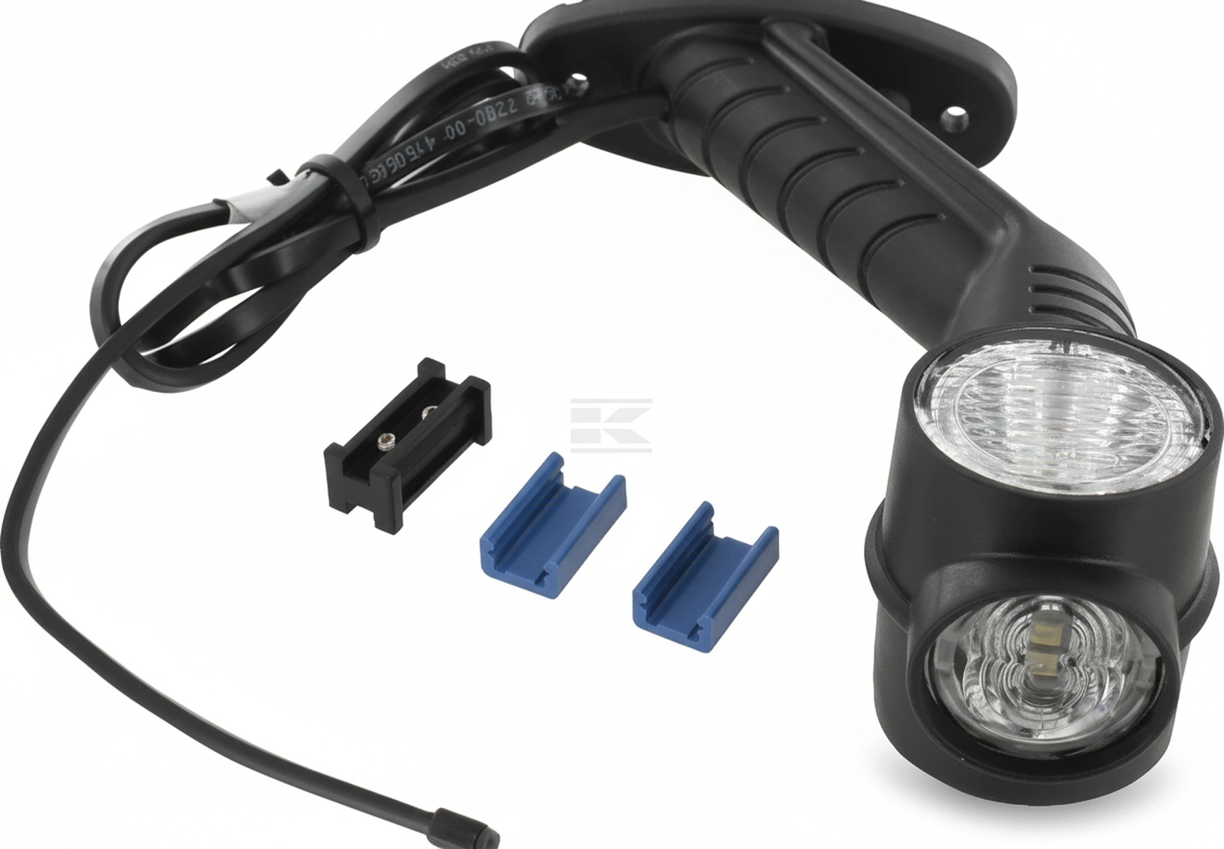 Kramp - 313309007 - Positionsleuchte LH LED, Rund, 12V, Rot/Weiss/Orange, Bolzenmontage DC-Stecker, Aspoeck